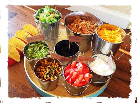 Chicken Taco Bar Crock Pot Chicken Taco Meat Target Dollar Spot Metal Pails Favorite Fixings