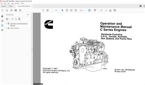 Cummins C Series Engines Operation & Parts Manual - PDF DOWNLOAD ...