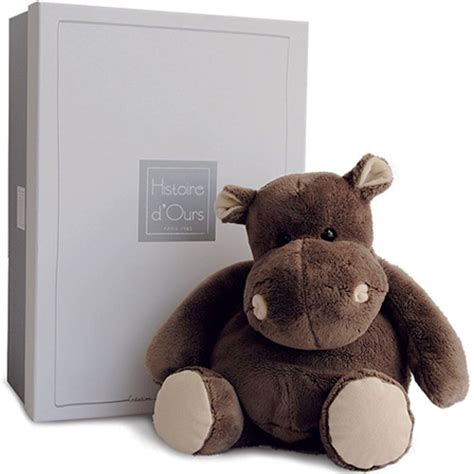 Histoire D Ours Peluche Hippopotame Marron 38 Cm