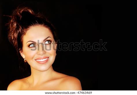 Beautiful Sexy Brunette Flirty Updo Looking Stock Photo Shutterstock