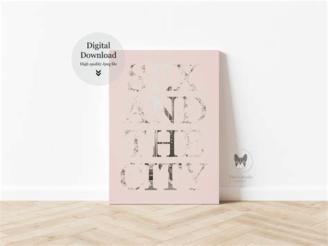 Pink Gallery Wall Prints Sex And The City Wall Art Set Etsy