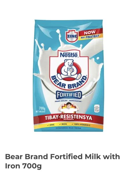 Bear Brand Fortified Milk With Iron 700g Lazada Ph