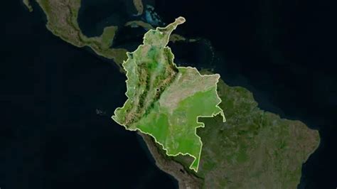 Colombia Map Extract Border Satellit Stock Video Pond5