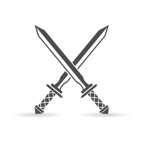 Crossed Swords Icon Weapon Badge Logo Element 12657808 Vector Art At