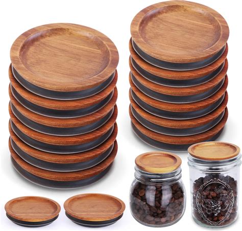 Amazon Pieces Bamboo Mason Jar Lids Storage Canning Jar Lids