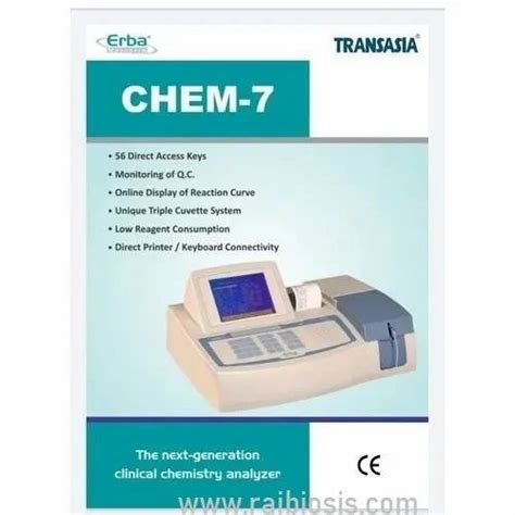 Erba Chem 5 Plus V2 Semi Automated Biochemistry Analyzer At Rs 130000