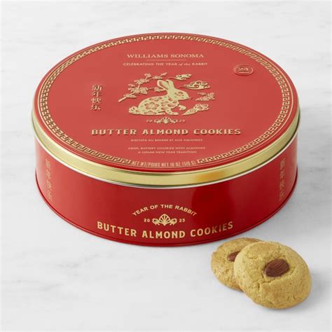 Lunar New Year Butter Almond Cookies Set Of 24 Williams Sonoma