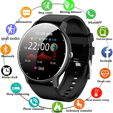 Lige 2021 New Men Smart Watch Real Time Activity Tracker Heart Rate Monitor Sports Women Smart