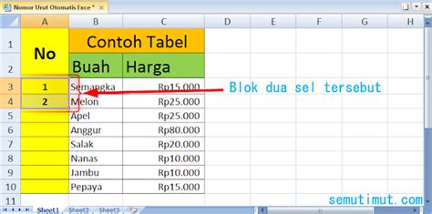 Rumus Penomoran Otomatis Di Excel