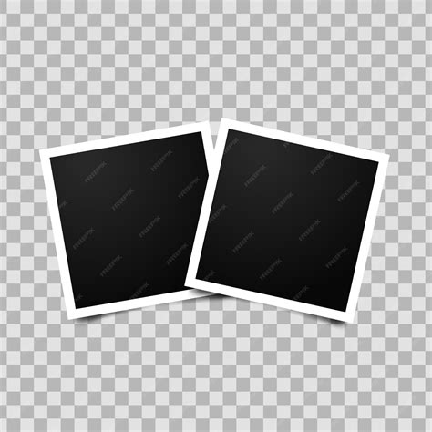 Premium Vector Collage Of Two Empty Photo Frames Photorealistic