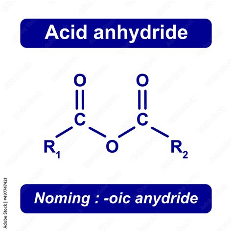 Acid Anhydride Group Chemical Structure. Vector Illustration. Stock ...