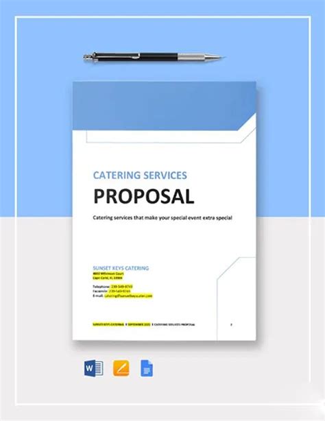 Restaurant Catering Proposal Template In Word Pages Google Docs