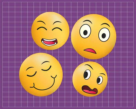 Emoji 3d gradient funny face 36329849 Vector Art at Vecteezy