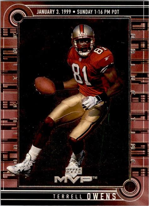 1999 Upper Deck MVP Drive Time Insert DT9 Terrell Owens San Francisco