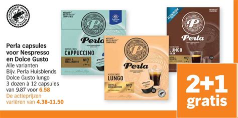 Perla Capsules Voor Nespresso En Dolce Gusto Aanbieding Bij Albert Heijn