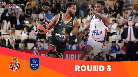 AS Monaco Anadolu Efes Istanbul Round 8 Highlights 2023 24 Turkish