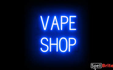 Blue LED VAPE SHOP Sign Neon Sign Look With LED Lights