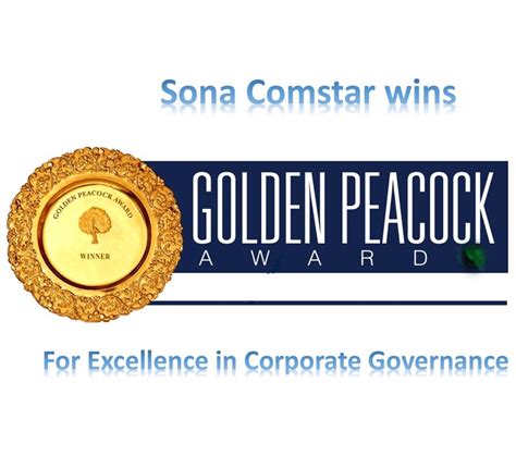 Sona Comstar wins Golden Peacock Award 2023 for Excellence in Corporate ...