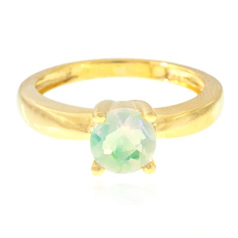 Thiopischer Welo Opal Goldplattierter Silberring Ct