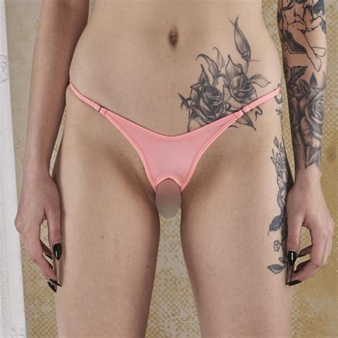 Soft Paradise Schmetterling Bikini String Tanga Ouvert Crotchless