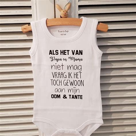 Baby Rompertje Cadeautje Zwangerschap Aankondiging Tekst Als Het Van