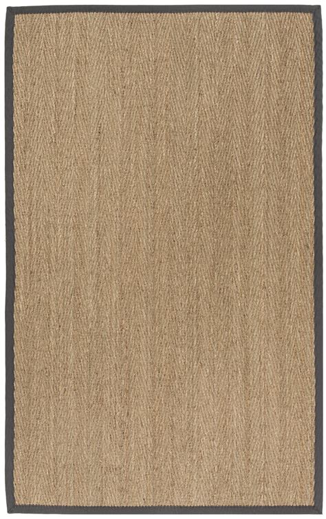 Safavieh Natural Fiber Maisy Border Seagrass Area Rug Natural Dark