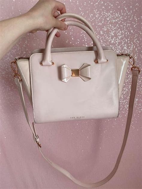 Pink Ted Baker Bow Bag With Rose Gold Hardware Free Us Shipping