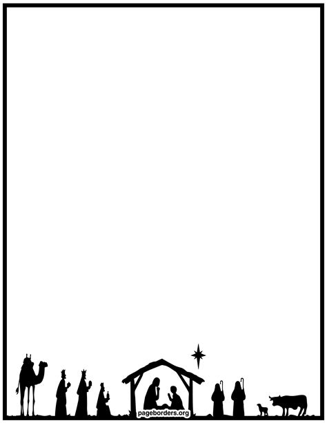 Printable Nativity Border