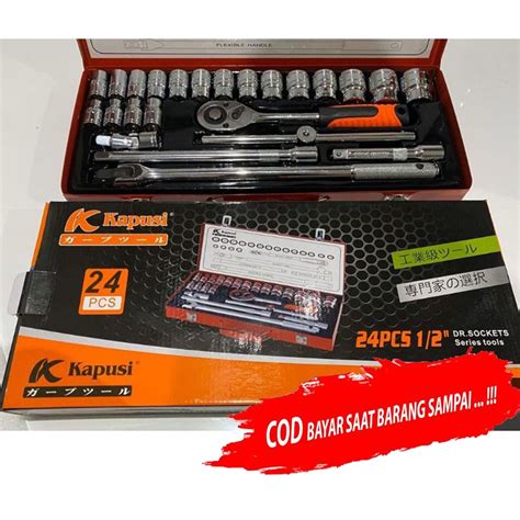 Jual Kapusi Kunci Sok Set Socket Wrench Kunci Sock Set Pcs