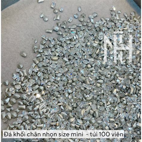Set đá khôi mini đá khối mini chạy viền mix hình siêu hot 2023 phụ kiện nail chính hãng