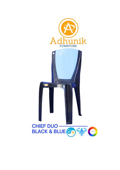 Adhunik Chief Duo Black And Blue Armless Chair At Rs 350 In Giridih