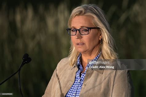 U.S. Rep. Liz Cheney speaks to supporters at a primary night event ...