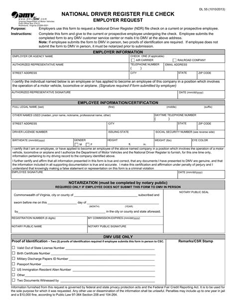 Dmv Form Dl 55 ≡ Fill Out Printable Pdf Forms Online