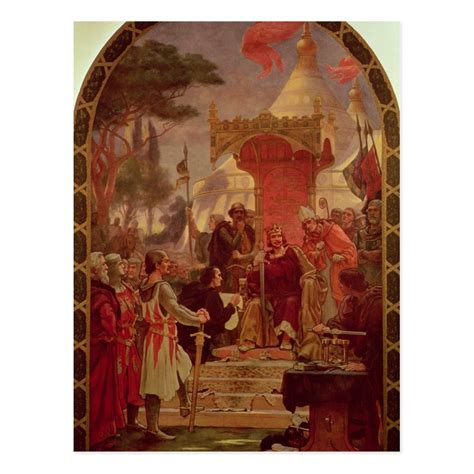 King John Granting the Magna Carta in 1215, 1900 Postcard | Zazzle ...