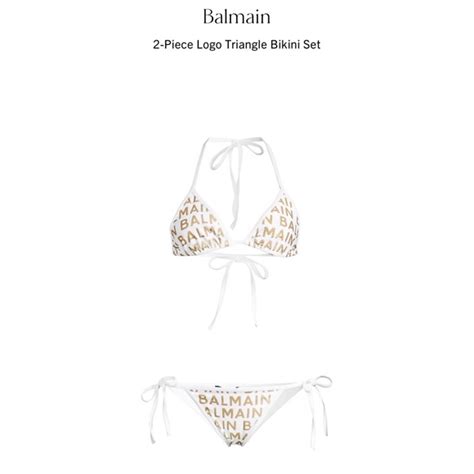 Balmain Swim Nwt Balmain Piece Allover Print Triangle Bikini Set Poshmark