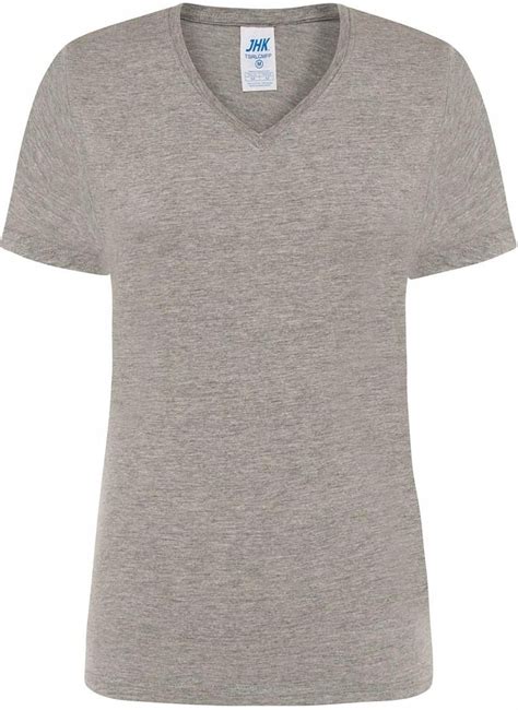 T Shirt Koszulka Damska V Neck Grey Melange XXL Ceny I Opinie Ceneo Pl