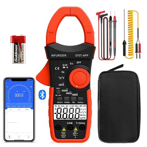 INFURIDER Wireless Clamp Meter 1000A AC DC Current Clamp TRMS 4000