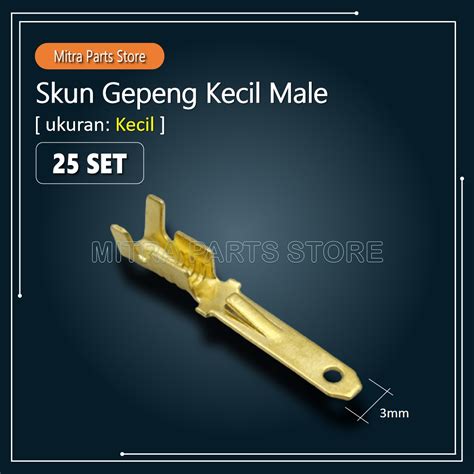 Skun Kabel Motor Gepeng Cowok Ukuran Kecil Pcs Untuk Sekun Soket