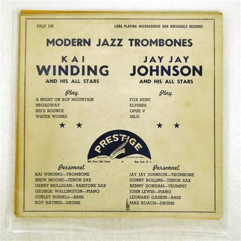 Yahooオークション 10 米 Kai Winding And Jj Johnsonmodern Jazz