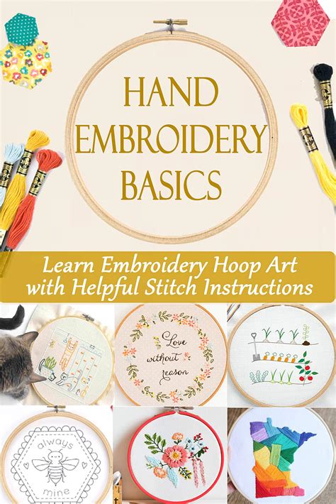 Hand Embroidery Basics Learn Embroidery Hoop Art With Helpful Stitch