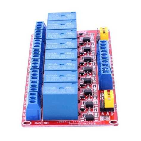 Dc 5v 8 Channel Highlow Level Trigger Relay Module With Optocoupler