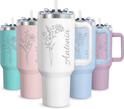 Personalized Skinny Tumblers With Lids And Straws 20 Oz