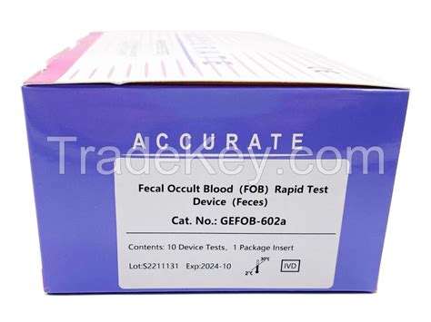 Fecal Occult Blood Fob Rapid Test Device Feces By Zhe Jiang Orient