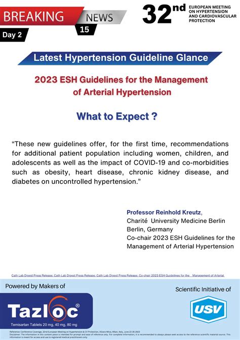 2023 ESH Guidelines For The Management Of Arterial Hypertension What To