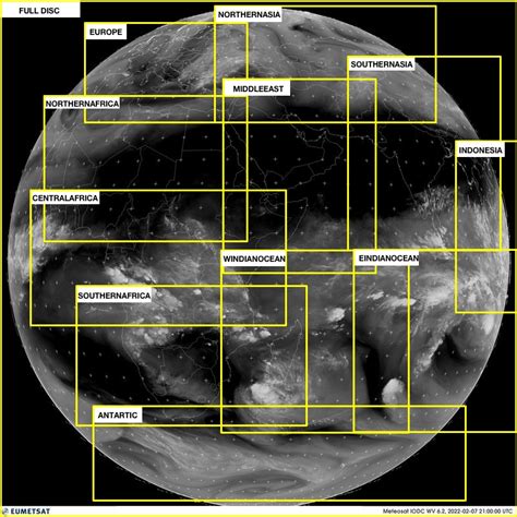 EUMETSAT Image Gallery animation - MSGIODC Imagery Water Vapor 6.2 ...