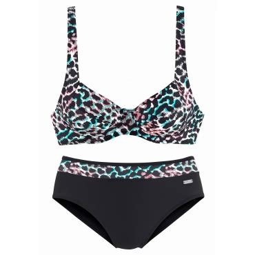 B Gel Bikini Schwarz Bedruckt Gr B F Online Bei Incurvy