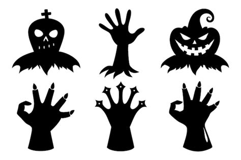 Premium Vector Halloween Spooky Zombie Hands Silhouette Vector Collection