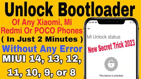 No Waiting Time How To Unlock Bootloader Of Any Xiaomi Phones Without