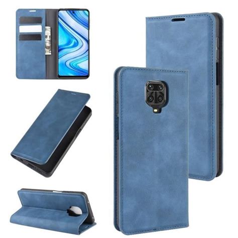 Housse Xiaomi Redmi Note Pro Bleu Attraction Magn Tique Couleur Unie