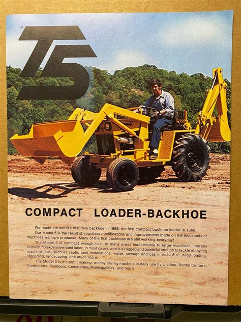 Vtg Terramite T5 Compact Loader Backhoe Brochure Original 3895878156